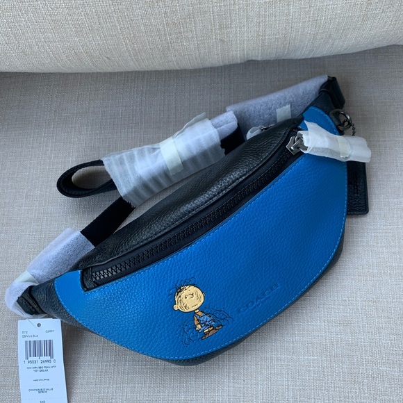 NWT Coach 5512 Limited Edition X Peanuts Mini Warren Belt Bag With Pig P… - Picture 1 of 11